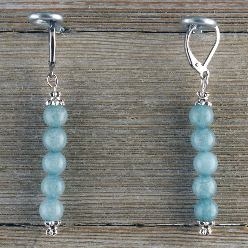 Larimar .925 Overlay Heart Necklace Set - Picture 2 of 5